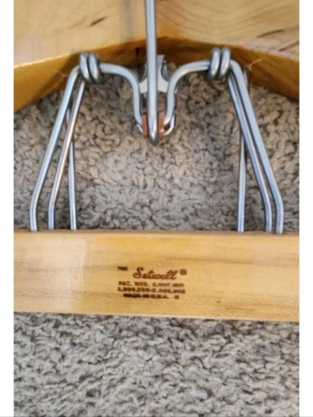 The Setwell Set Of Two Wooden Suit Hangers